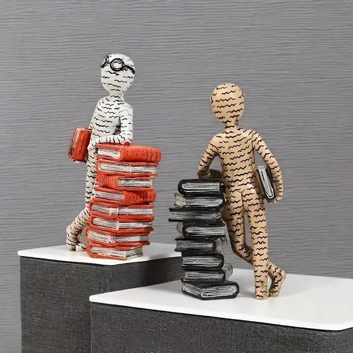 Statuette abstraite de lecteur