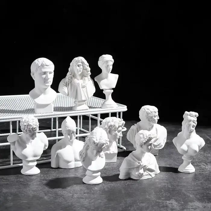 Statue de buste en plâtre de style nordique
