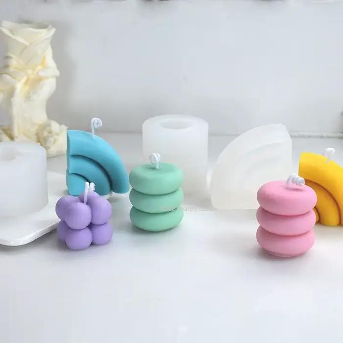 Moule à bougie géométrique en silicone