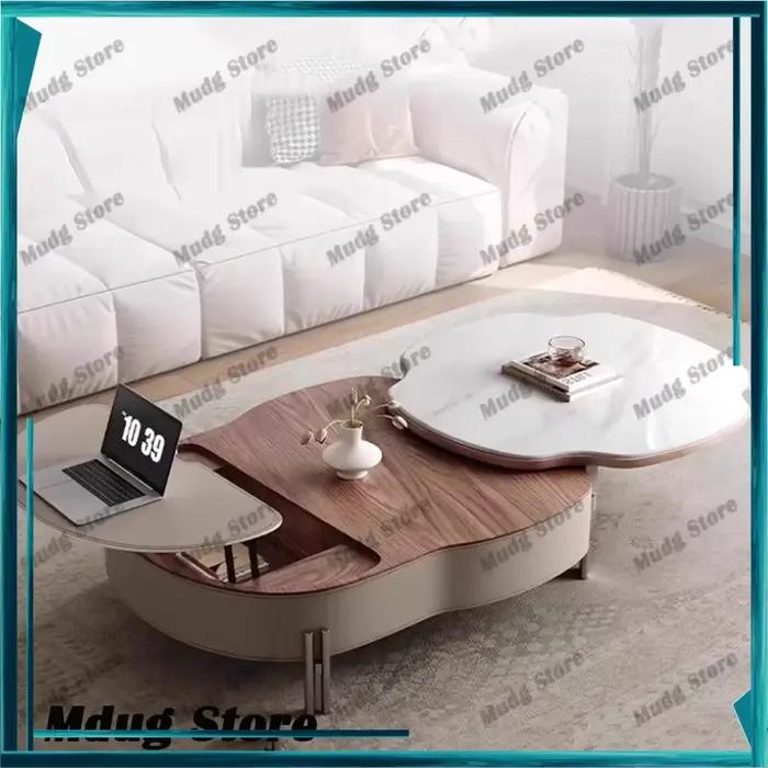 Table basse design Unique de luxe irrégulière Premium Tables basses nordiques pieds relié Mobili Per La Casa meubles de maison