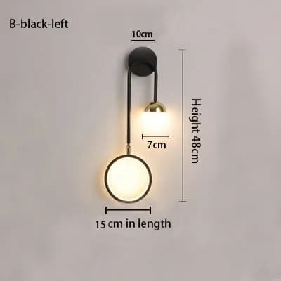 Led moderne intérieur applique têtes de lit boule ronde fond applique murale allée salon créatif nor