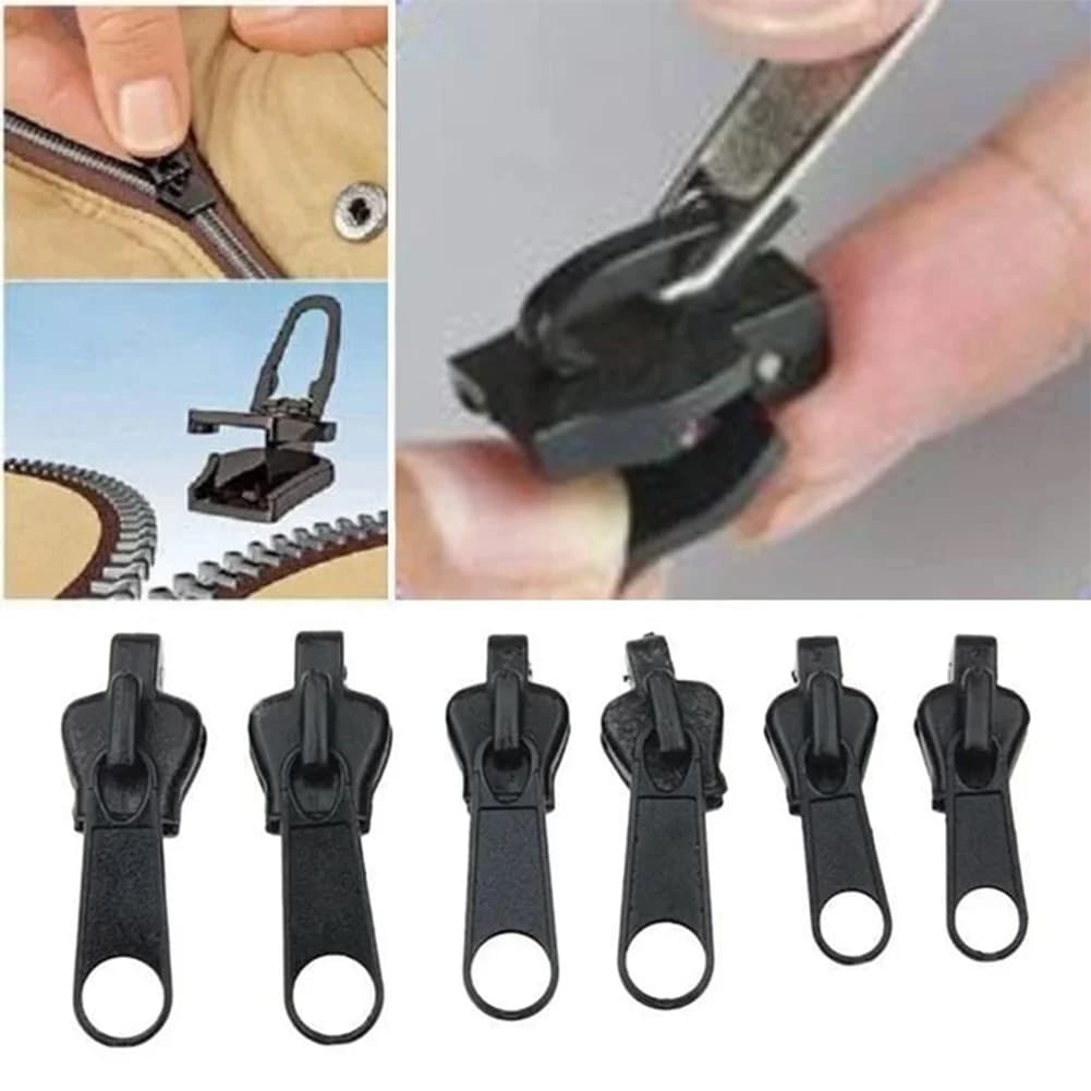 Nouveau 6 pièces fermeture éclair instantanée universelle fixation instantanée Kit de réparation de 