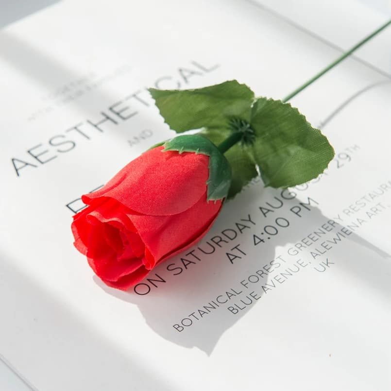 Bouquet de Roses en soie rouge, 10 pièces, Vase, décoration de jardin, saint-valentin, mariage, cour