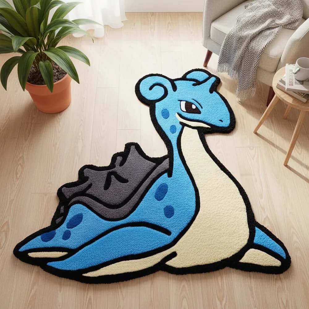 Tapis/Couverture antidérapante Pokemon Lapras Anime Kawaii Manga, décoration de chambre tendance, ca
