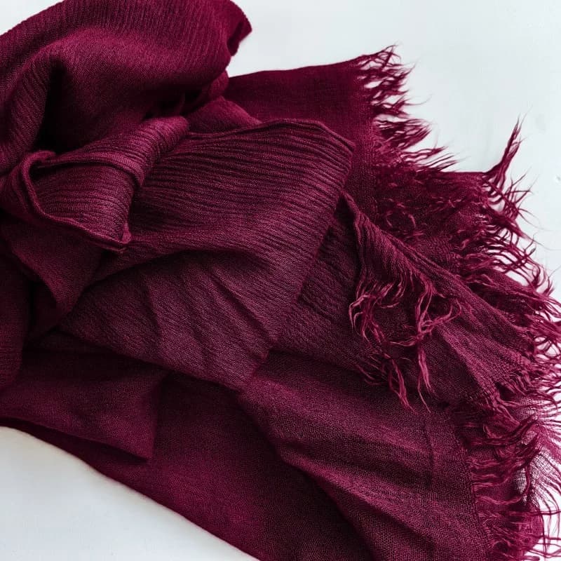 Nouvelle écharpe 100% rayonne pour hommes, femmes et filles, couleur unie, en coton froissé, protect
