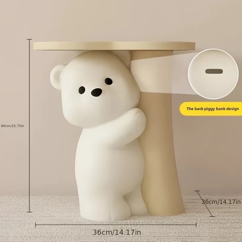 Décoration de sol ours mignon, Table d'appoint de canapé, Table de chevet, cadeau de maison, adapté 