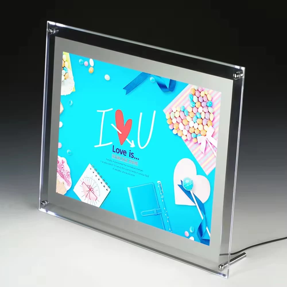 Boîte à lumière LED magnétique en cristal A4 A3 A2, écran d'affichage pour affiches commerciales en 