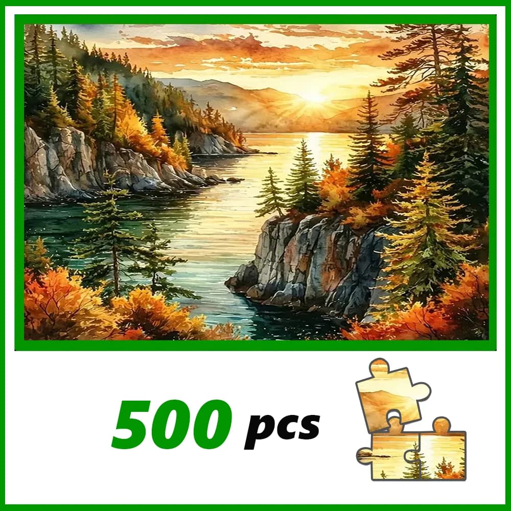 Un puzzle de haute qualité de 500/1000 pièces, parfait pour les adultes, est un jeu familial amusant