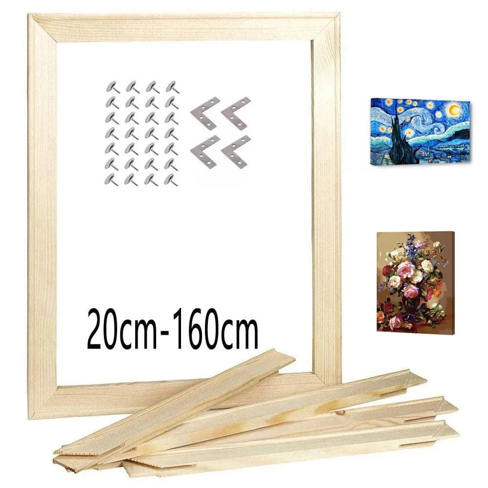 Kit de cadre photo en bois massif pour toile, barres de tension DIY pour impressions sur toile, pein