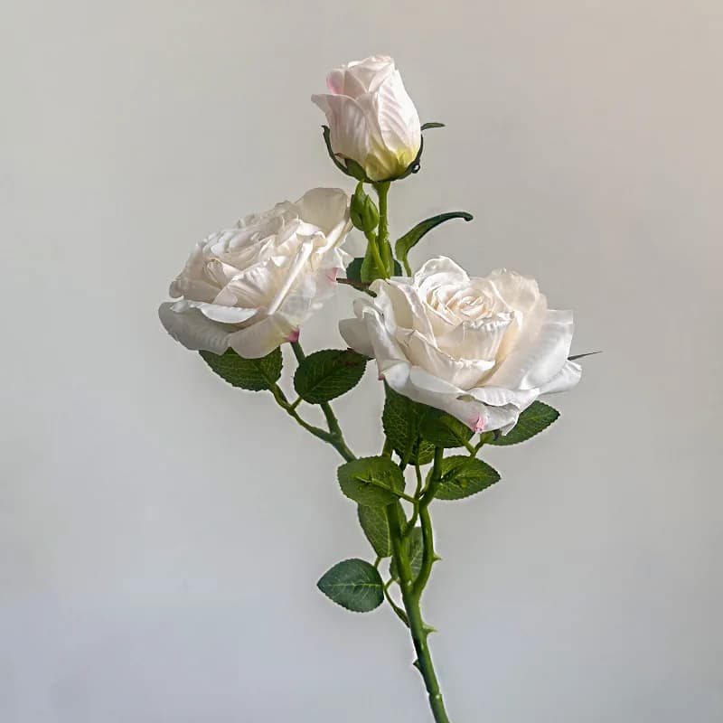 Fleur artificielle rétro, fleur en soie décorative, bouquet de fleurs séchées, branche de rose artif