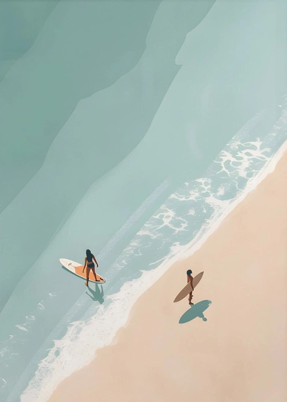 Impression murale d'art de plage, océan, bateau, affiche nordique, peinture sur toile, image pour dé