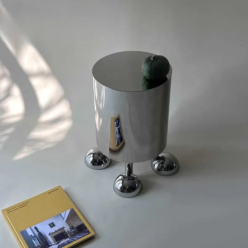 Table Basse Moderne en Acier Inoxydable, Design Simple, Rangement, Canapé, Chambre à Coucher, oral e