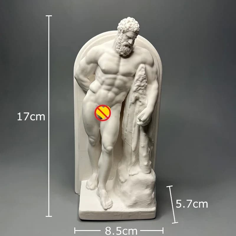 Statue d'Hercule, figurines créatives, statue en plâtre, décoration de bureau, œuvre d'art, ornement
