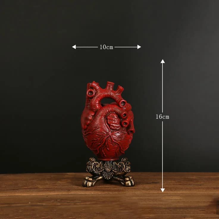 ERMAKOVA-Vase en forme de cœur américain pour décoration de bureau, artisanat en résine pour fleurs,