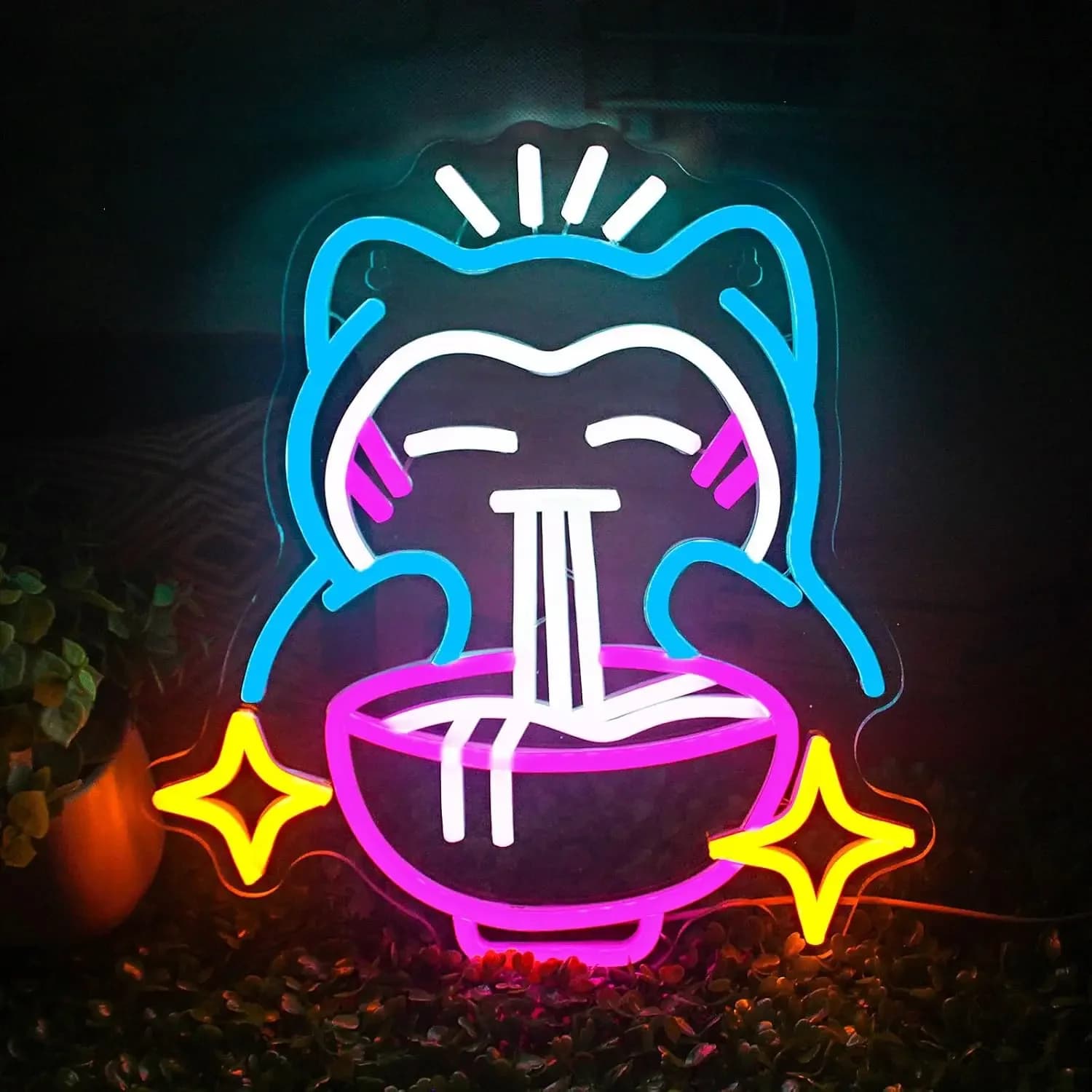 Enseigne au néon série Eat Noodles pour décoration murale, panneau lumineux pour Restaurant, cuisine