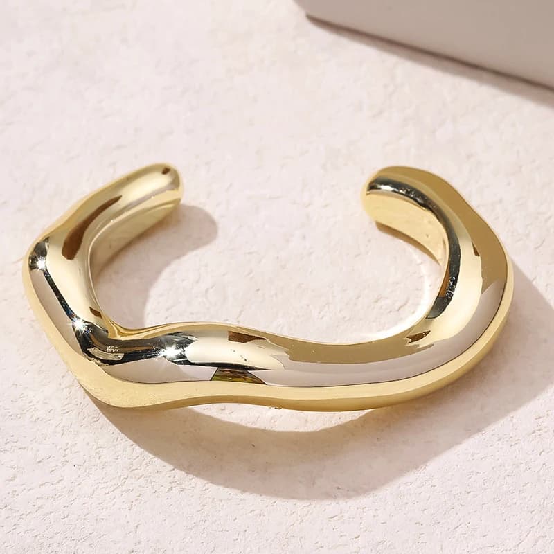 ChimBig-Bracelets ouverts géométriques en plastique pour femmes, bracelets de manchette, déclaration
