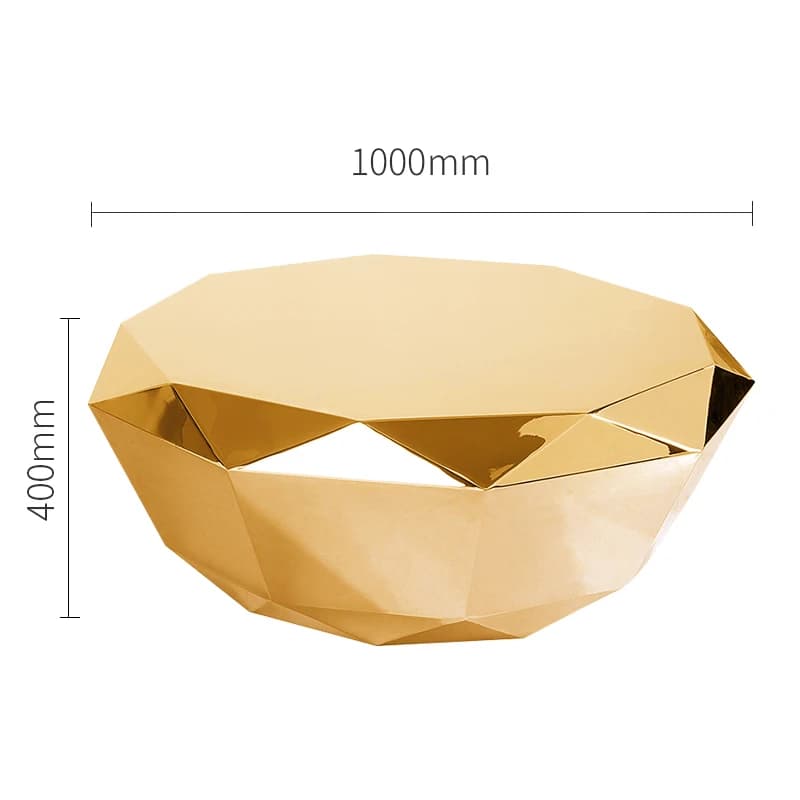 Table basse en forme de diamant, en acier inoxydable, adaptée aux salles d'étude, aux bars, aux hôte