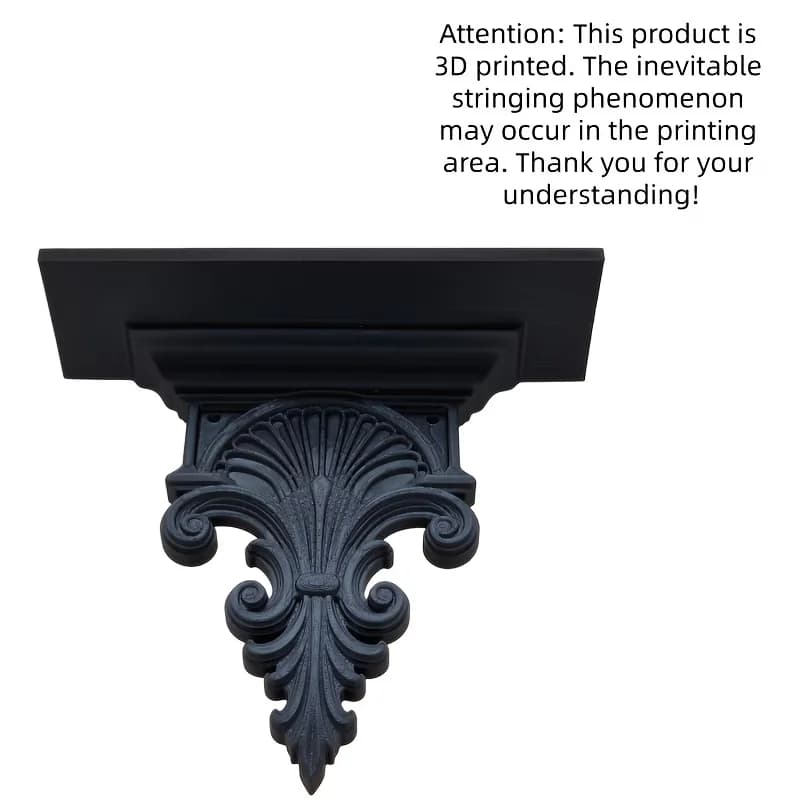 Étagère murale décorative gothique sombre sculptée à motifs floraux, style rétro, décoration murale,