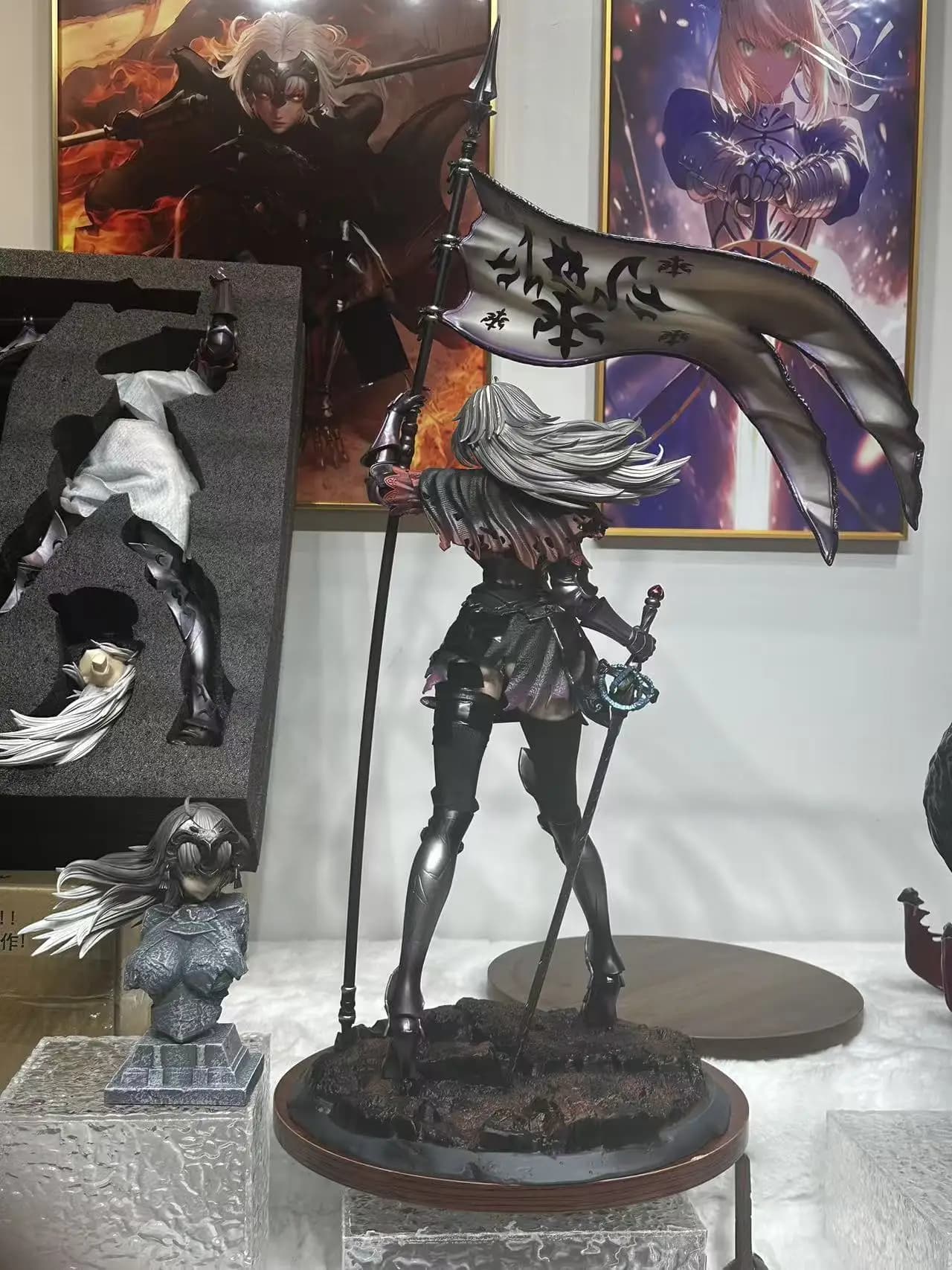 Figurine d'action de collection 65cm/25.5in Raven X Lost FGO Jeanne D'Arc Alter Ruler Fate Battle Da