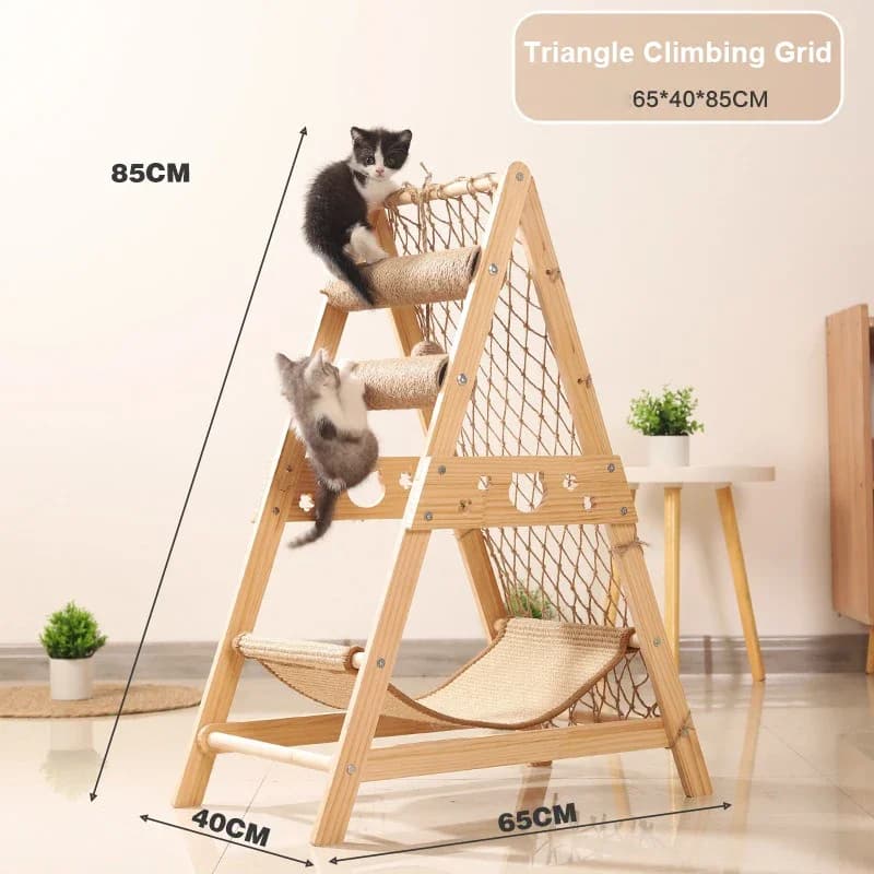 Filet d'escalade en sisal résistant à l'usure pour animaux de compagnie, cadre d'escalade pour chat,