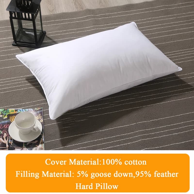 Coussin en plumes d'oie en coton, 80x80/70x70/60x60/55x55/50x50/45x45/40x40/50x90/50x75/50x70/50x65/