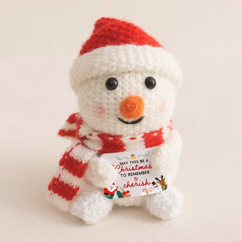 Nouveau Crochet poupées de noël beaux articles de noël tricotés noël Crochet cadeau Animal positif