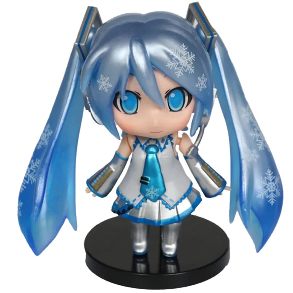 Figurine Anime New Miku, mini personnage, ornements Kawai rose vert Hatsune, décoration de bureau à 