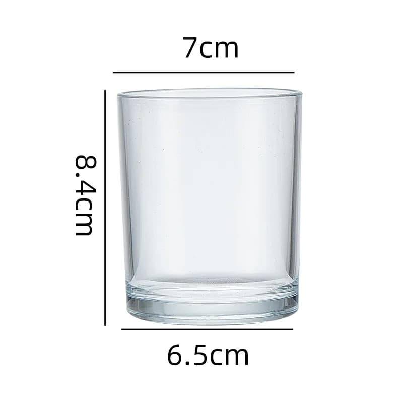 Bocaux à bougies en verre transparent C9, petits, à large ouverture, vides, pour artisanat en verre,