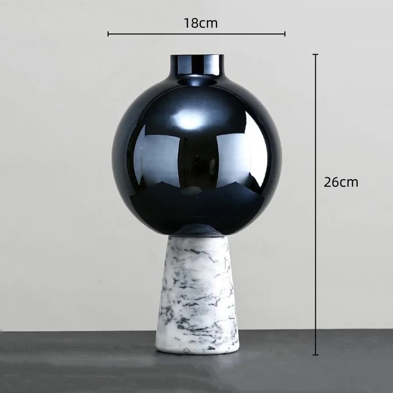 Vase en verre marbré pour la décoration de la maison, cercle géométrique, étoile, fleur, artisanat, 