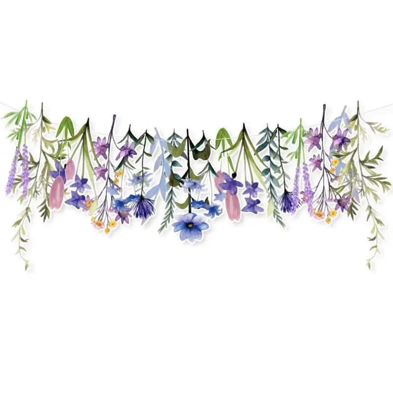 Bannière de fête d'anniversaire florale colorée DIY pour enfants, décoration de salle de classe, toi