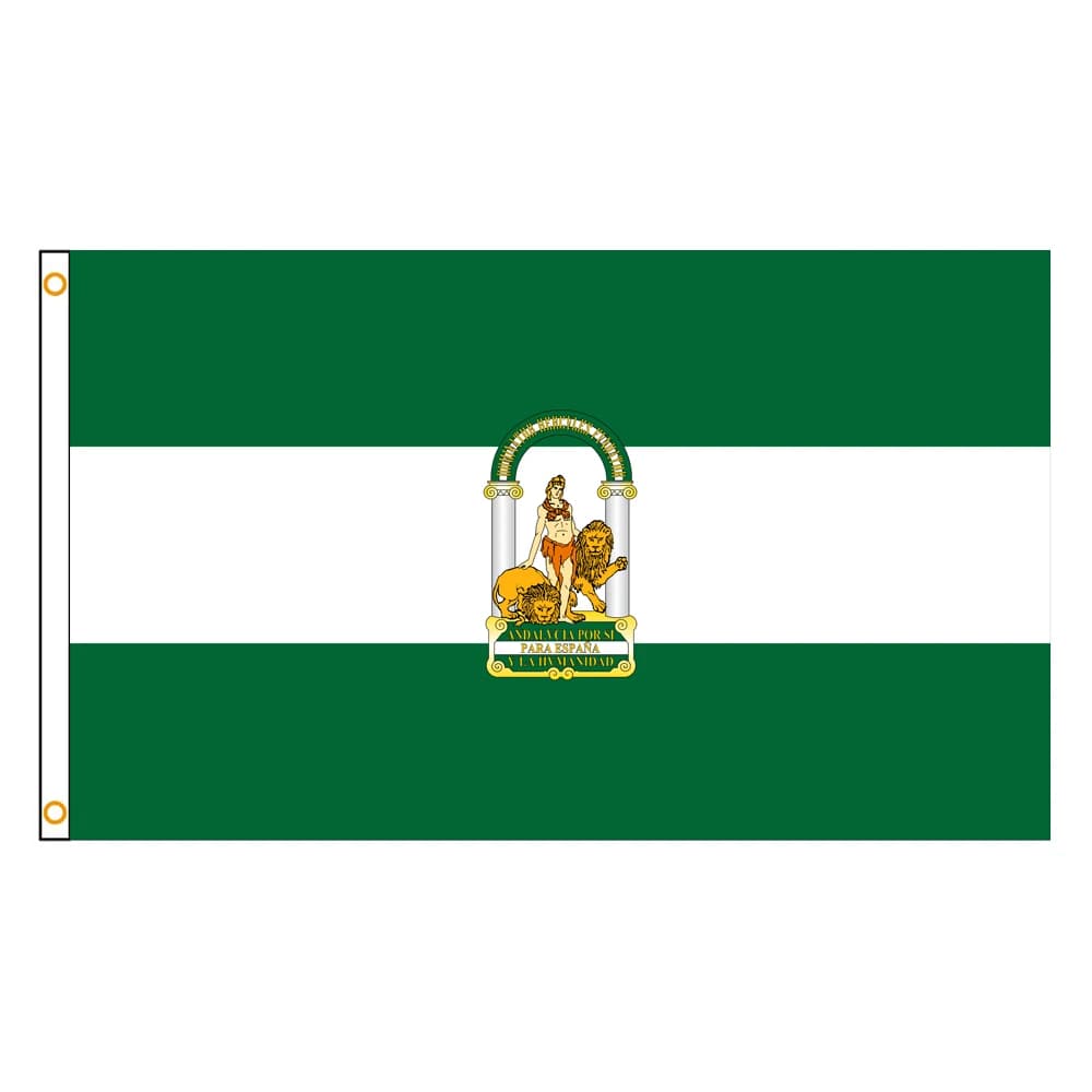 Drapeau d'Andalousie en Polyester imprimé, 60 × 90 90x150 120 × 180CM, bannière communautabilité aut
