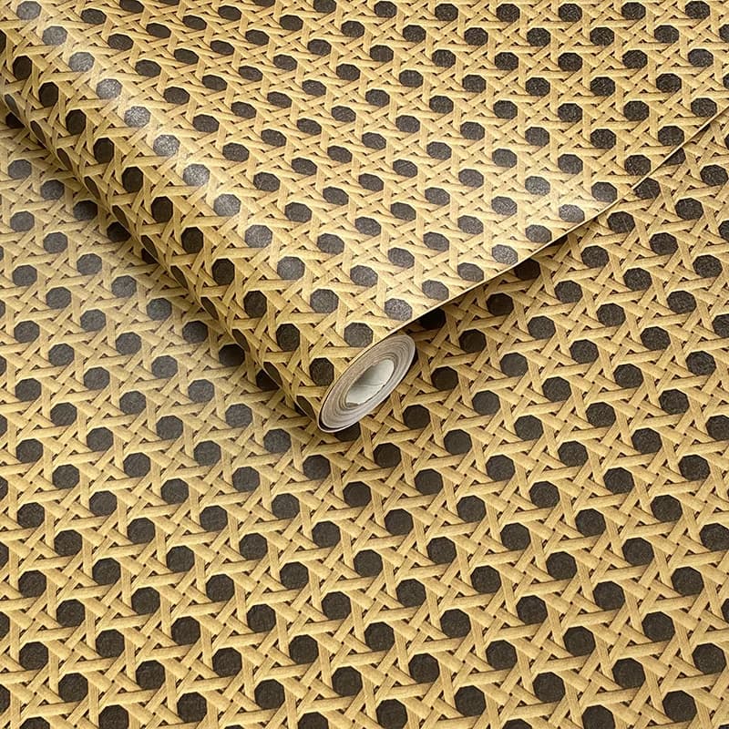 Papier peint auto-adhésif tissé en bambou, autocollants muraux pour chambre à coucher, salon, salle 