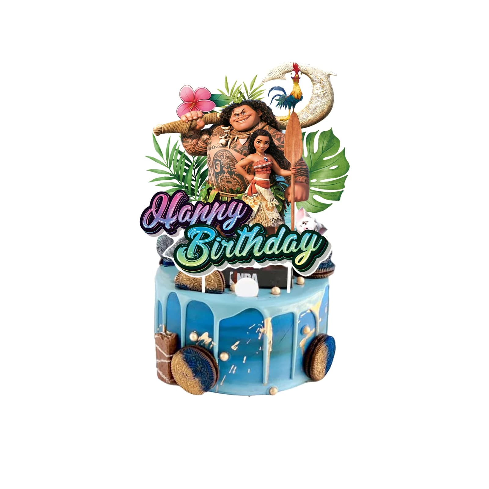Décoration de gâteau Moana, décorations de cupcakes, fournitures pour fête à thème Moana, décoration