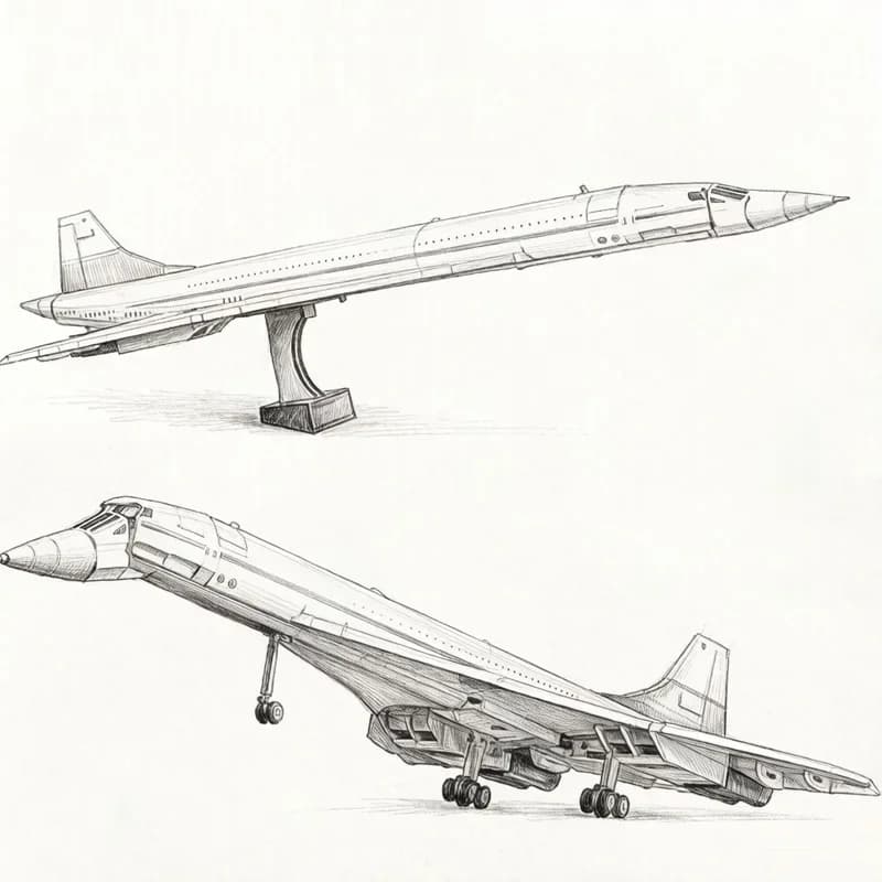 En stock, grand avion Concorde, 2083 pièces, blocs de construction, modèle d'assemblage, jouets de d
