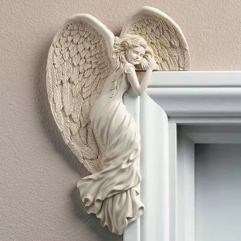 ornement chrétien Décoration de maison, artisanat créatif de mode, ange en résine, cadre de porte ar
