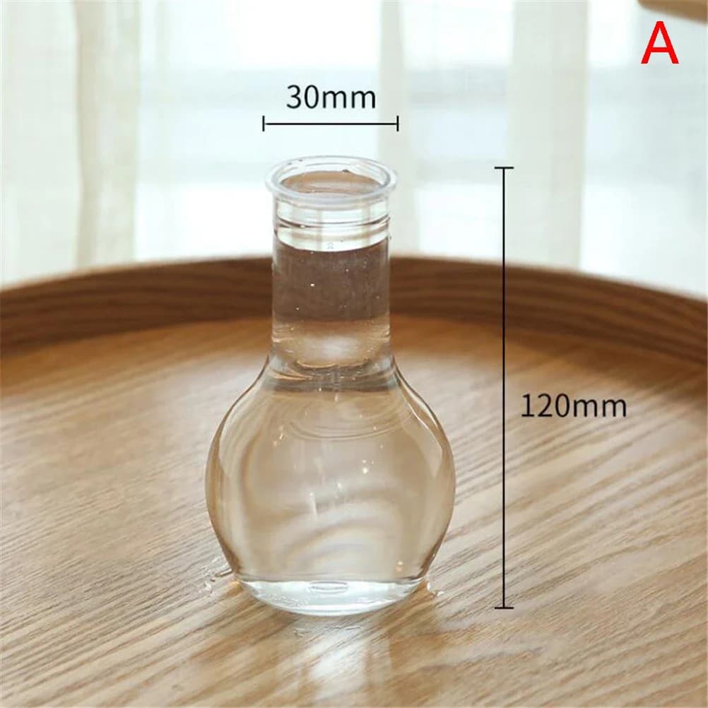 Petit Vase pour centres de Table, Vases à fleurs en plastique, Mini Vase rustique transparent, forme