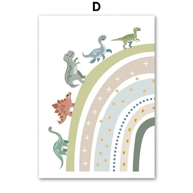 Peinture sur toile murale de dinosaure de la période jurassique, affiches et impressions de dinosaur