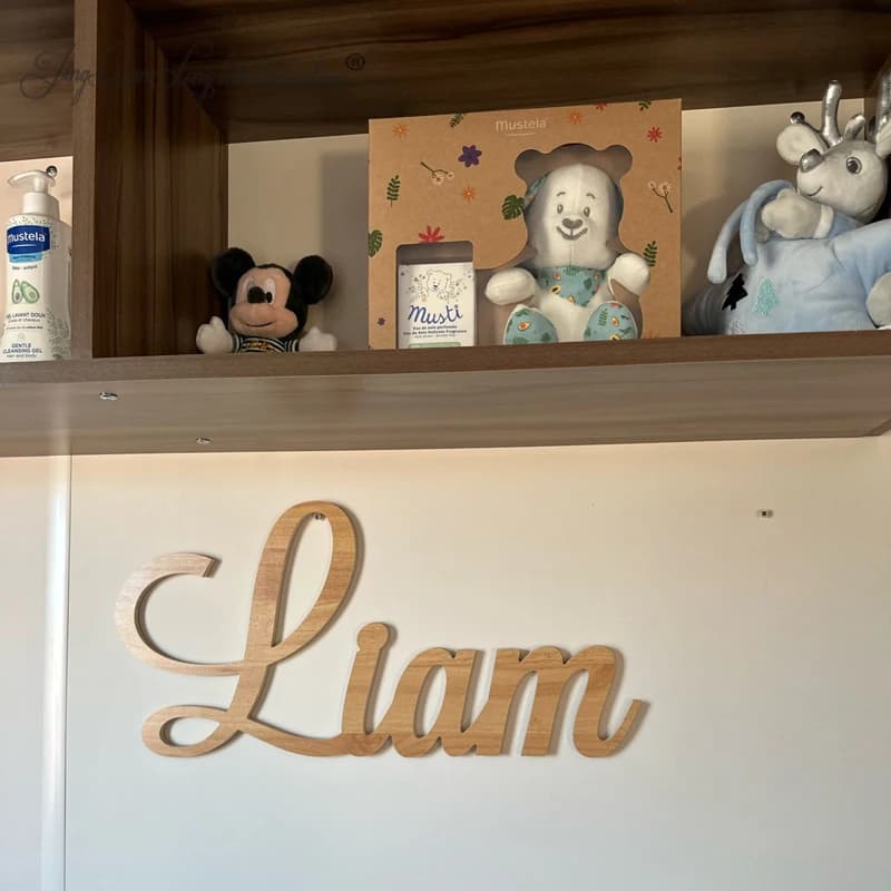 Signes de Nom en Bois Personnalisés, Décor Mural pour Enfants, Documents, Lettres