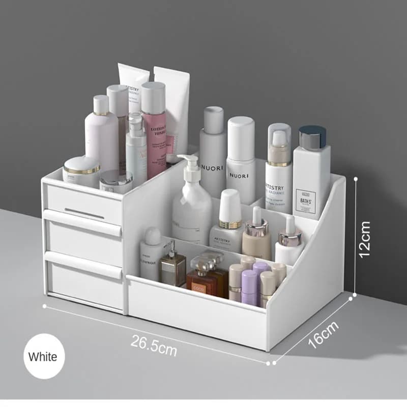 Boîte de rangement de cosmétiques à tiroir, gain de place, produits de soins de la peau, bureau, dor
