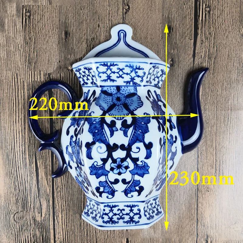 Jingdezhen-Vase en céramique chinois, théière d'oiseau de fleur dessinée à la main, mur de confronta