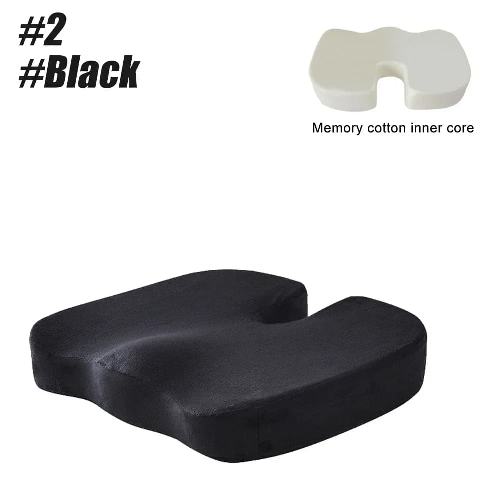 Coussin de siège coccyx en mousse à mémoire de forme en U, 1 pièce, pour chaise, voiture, bureau, so