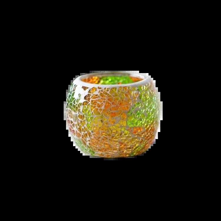 Bougeoir chauffe-plat en verre mosaïque, romantique fait à la main pour l'aromathérapie, décoration 