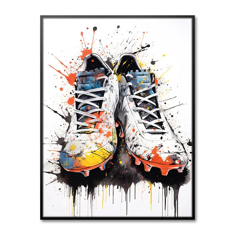 Affiche d'art mural sur toile, Graffiti de jeu de Football moderne, peinture murale pour chambre de 