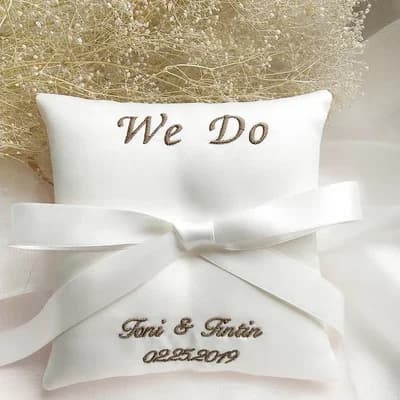 Ruban avec Logo brodé personnalisé, proposition de mariage, fiançailles, mariage, anneau de fabricat
