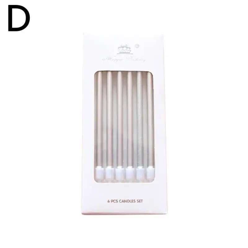 Bougies d'anniversaire en métal doré et argenté, décorations de gâteau colorées DIY, bougies pour la