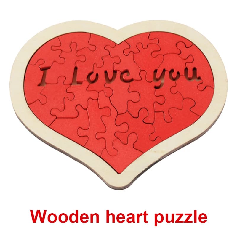 Puzzle en forme de cœur, jouet pour la Saint-Valentin, puzzle en forme de cœur 'Je t'aime', puzzle e
