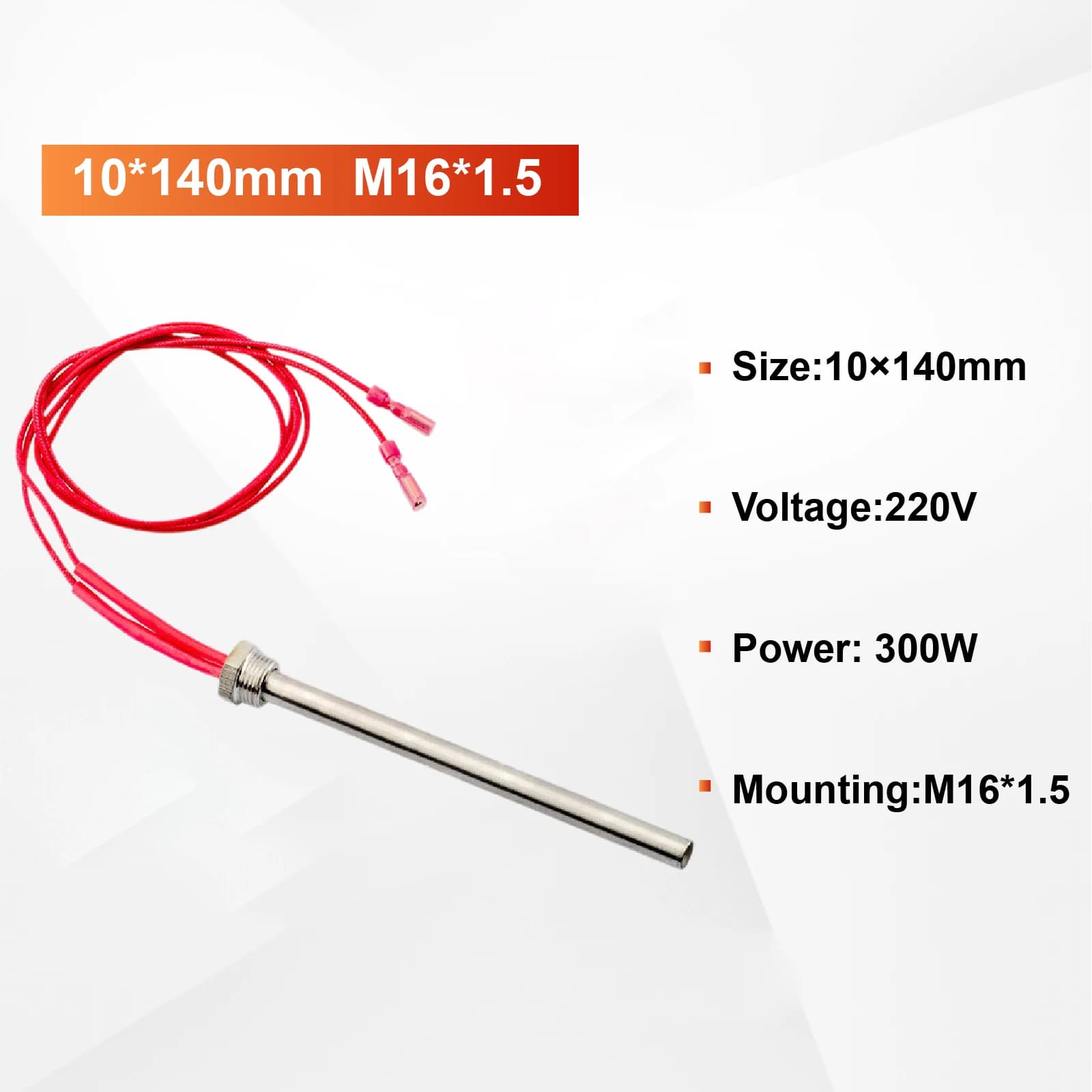 Tige d’Allumage Biomasse pour Poêle 220V 300W 350W Température 500°C Acier Inoxydable Filetage M16x1