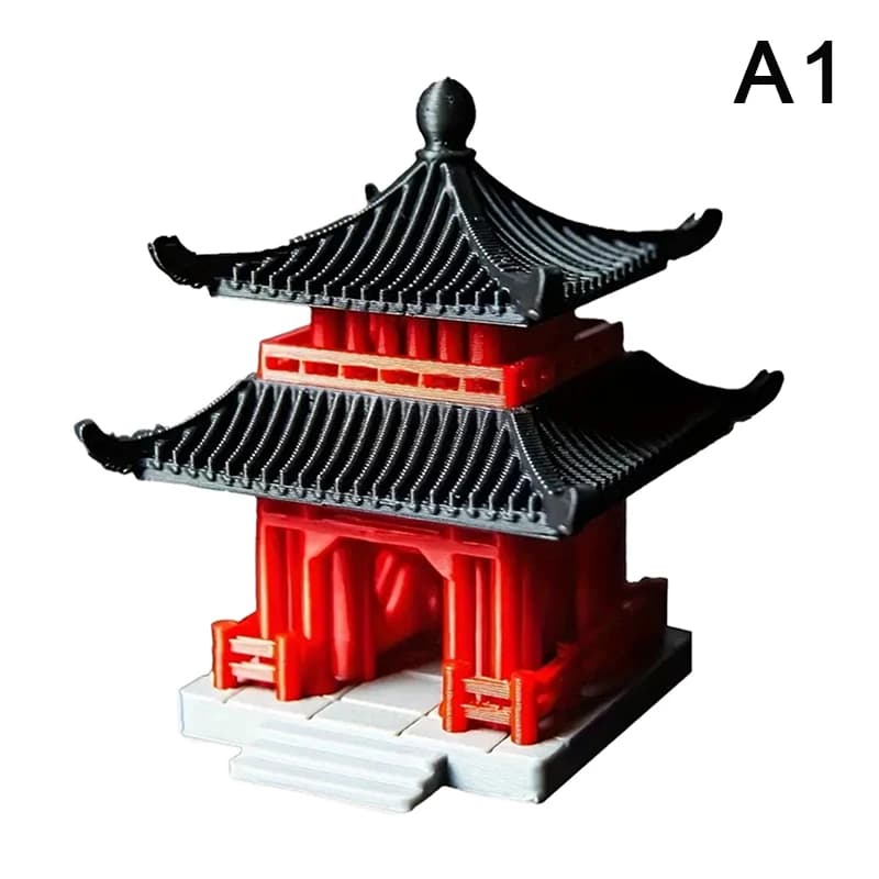Miniature de pagode chinoise, décoration de jardin, modèle de pavillon ancien, rocaille, ornement de
