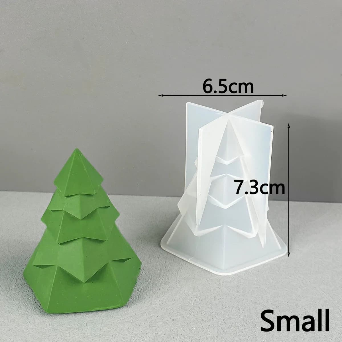 Moule à bougie en Silicone pour arbre de noël, bricolage, bougies parfumées de pin géométrique, moul