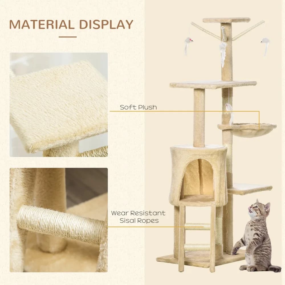Arbre à chat adapté aux jouets pour animaux de compagnie, condo, plateformes de saut, jouets suspend